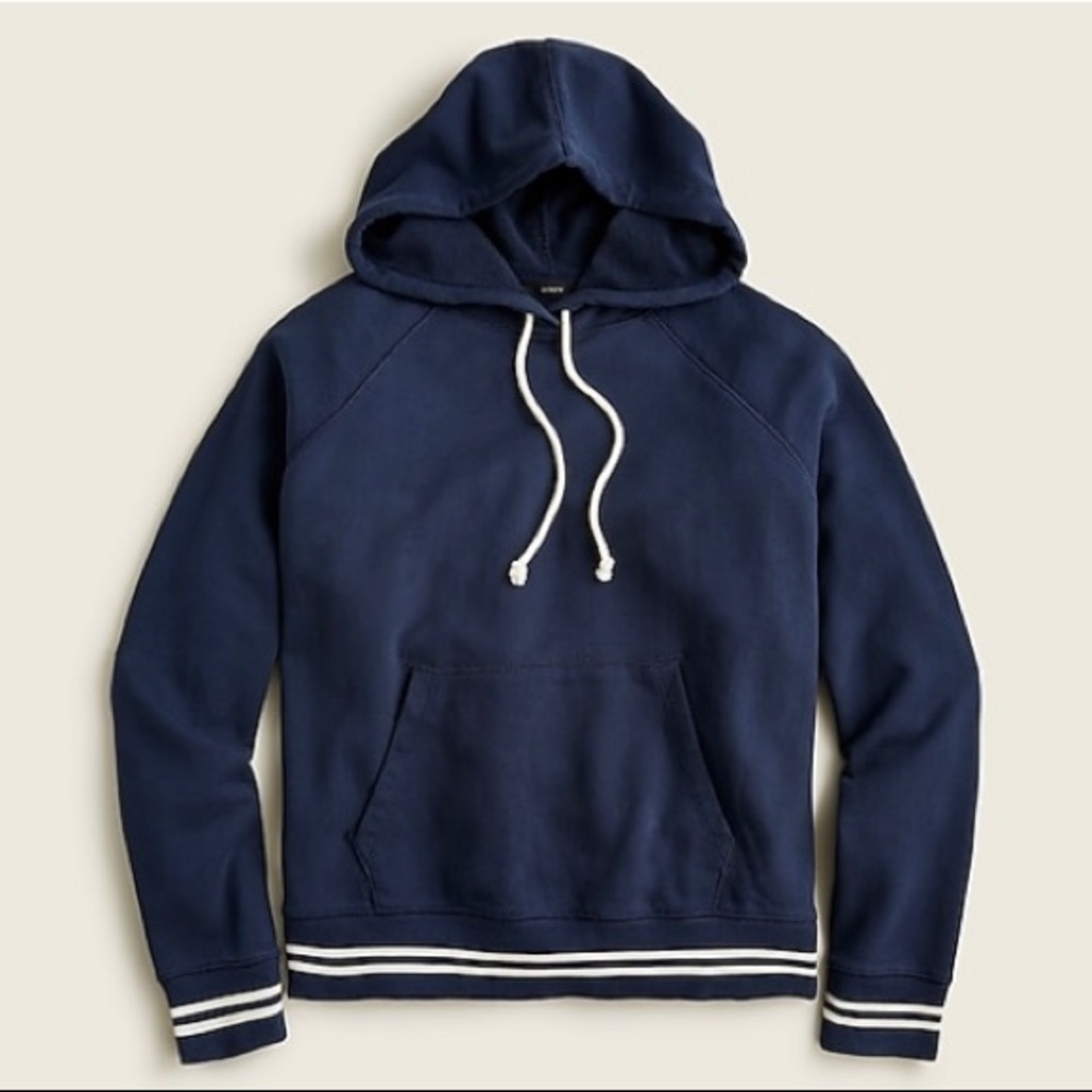 JCREW UNIVERSITY TERRY SWEATPANT & SWEATSHIRT HOODIE  MEDIUM NAVY